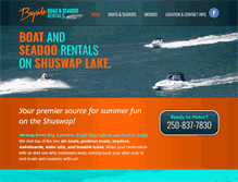 Tablet Screenshot of baysideboatrentals.ca