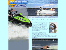 Tablet Screenshot of baysideboatrentals.com